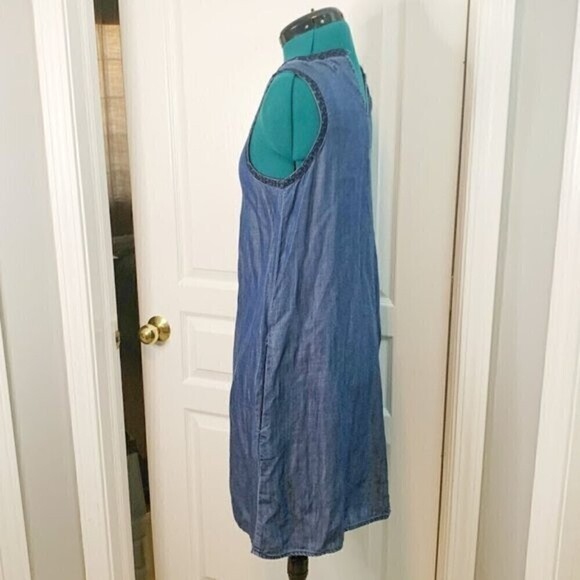 Max Jeans Bohemian Tencil Embroidered Sleeveless Casual Summer Lightweight Dress - Picture 6 of 11